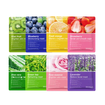 BioAqua Pack of 5 Fruits & Plants Extract Facial Mask Sheet